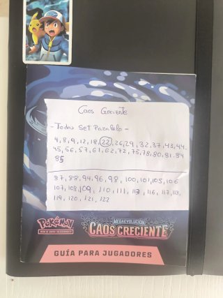 Pokémon TCG Caos Creciente me faltan