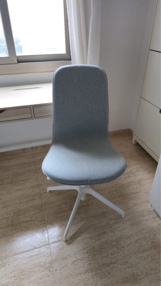 Escritorio Ikea Madera y Metal Blanco