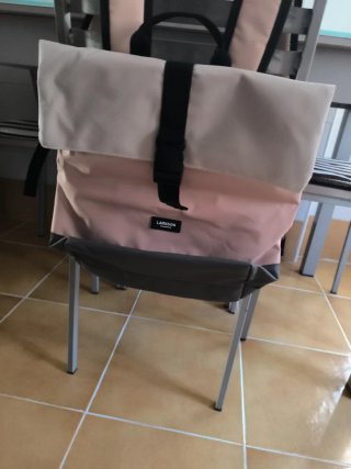 Mochila Larkson Hamburg Rosa y Gris