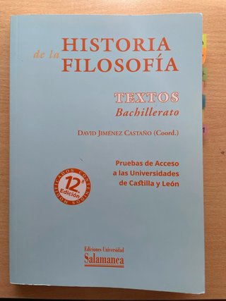 Historia de la filosofía textos : bachillerato.