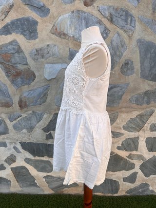 Vestido Springfield encaje blanco boho Talla M