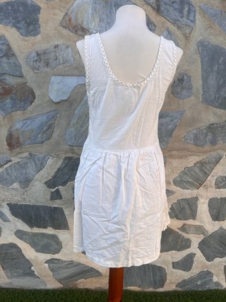 Vestido Springfield encaje blanco boho Talla M