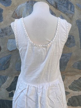 Vestido Springfield encaje blanco boho Talla M