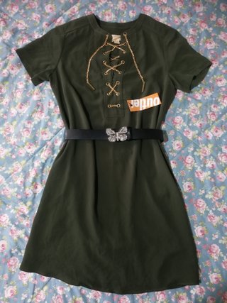 Vestido con cadena dorada S/M + regalo