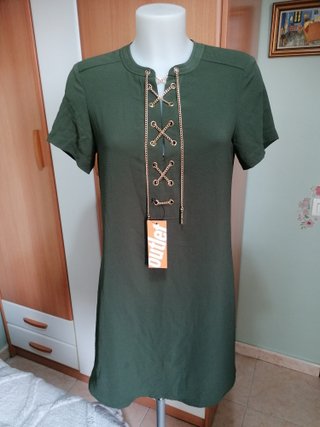 Vestido con cadena dorada S/M + regalo