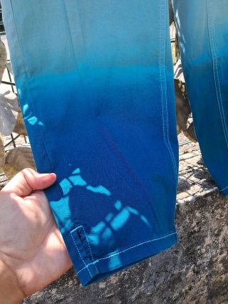 Pantaloni Samoon Sfumati Azzurro/Blu