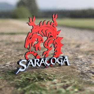 Letrero Saratoga Impresión 3D