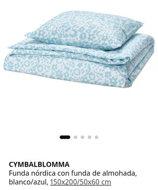 Funda Nórdica CYMBALBLOMMA Azul/Blanco