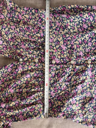 Vestido largo floral manga corta