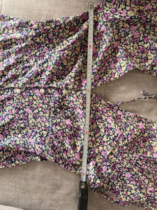Vestido largo floral manga corta
