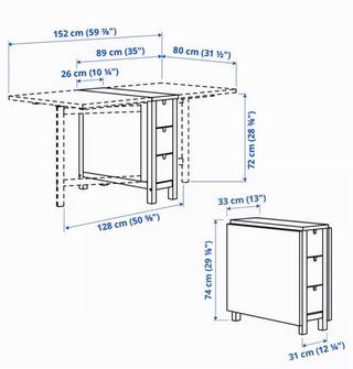 Mesa plegable NORDEN Ikea blanca