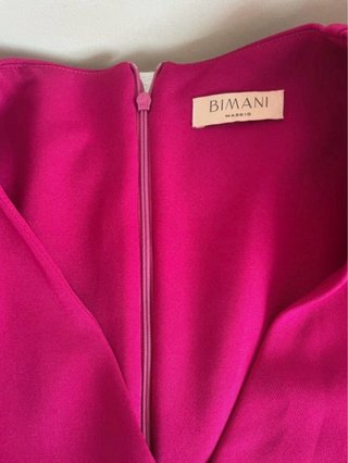 Vestido midi Bimani fucsia