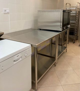 Mesa de trabajo con estante  industrial 100x85x70