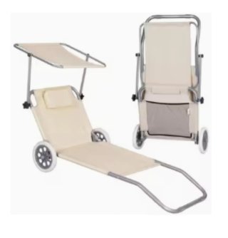Silla de playa plegable con ruedas
