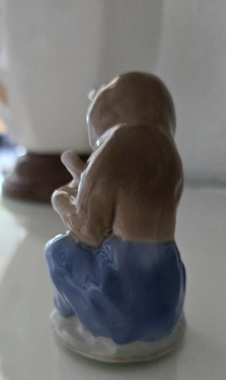 Figura Oso Porcelana Vintage Balalaika