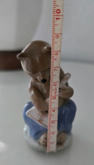 Figura Oso Porcelana Vintage Balalaika