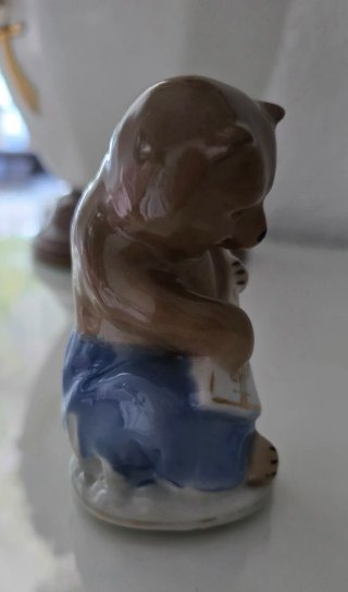 Figura Oso Porcelana Vintage Balalaika