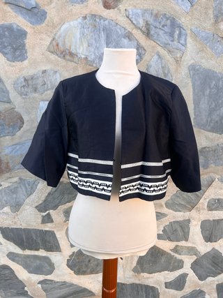 Vestido elegante Junco y Arena con chaqueta