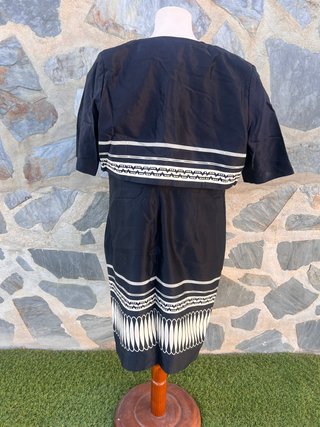 Vestido elegante Junco y Arena con chaqueta