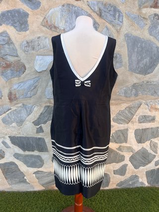 Vestido elegante Junco y Arena con chaqueta