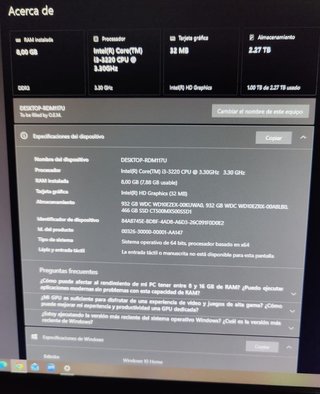 Ordenador Intel i3 Negro