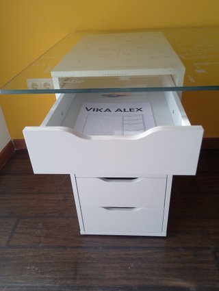 Escritorio completo IKEA ALEX + GLASHOLM LOVE