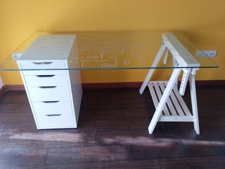 Escritorio completo IKEA ALEX + GLASHOLM LOVE