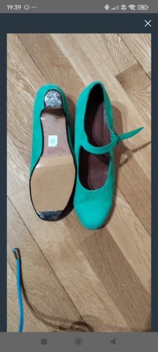 Zapatos de ante verde talla 39