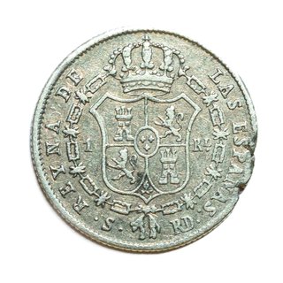 Moneda 1 real 1850 Isabel II