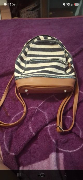 Bolso Rayas Marrón y Multicolor