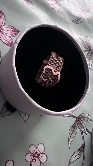 Anillo Tous Oso Acero Rosa T14