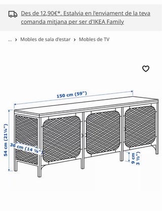 Mueble TV metal y madera
