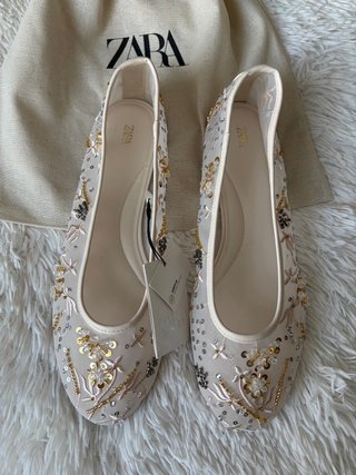 Bailarinas mesh bordadas Zara Viral