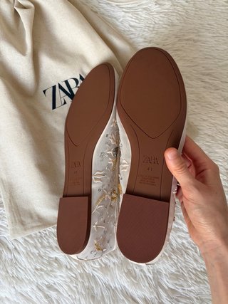 Bailarinas mesh bordadas Zara Viral