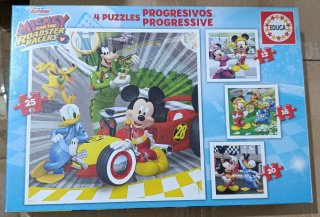 4 Puzzles Mickey y los Roadster Racers