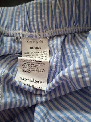 Pantalón  Rayas Azul Blanco
