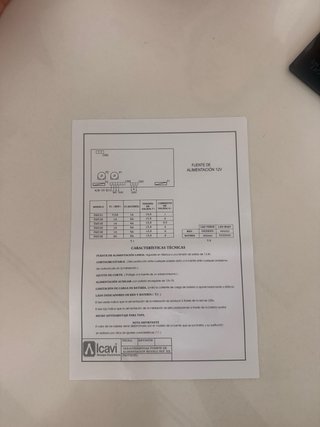 Fuente de Alimentación 12V