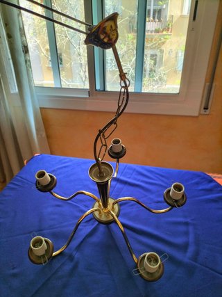 Lámpara de techo salón 5 brazos