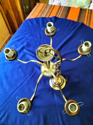 Lámpara de techo salón 5 brazos