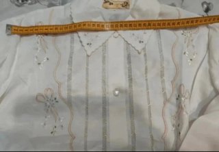 Camicia da notte vintage ricamata a mano