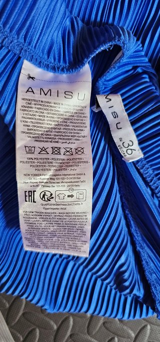 Pantalón ancho azul