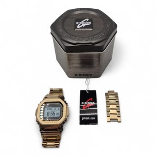 RELOJ G-SHOCK GMW-BZ5000 DORADO ACERO + CAJA + ESLABONES