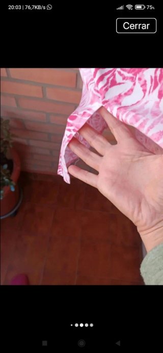 Túnica Janina Estampada Rosa y Blanca