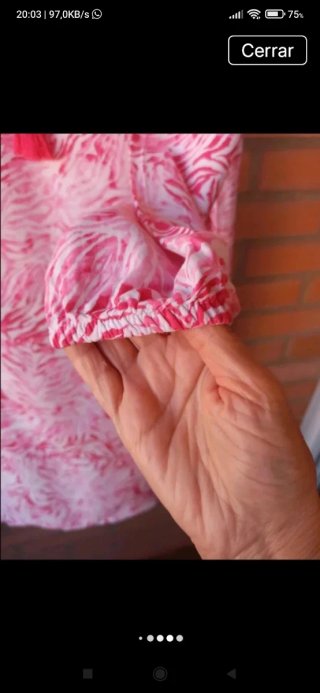 Túnica Janina Estampada Rosa y Blanca
