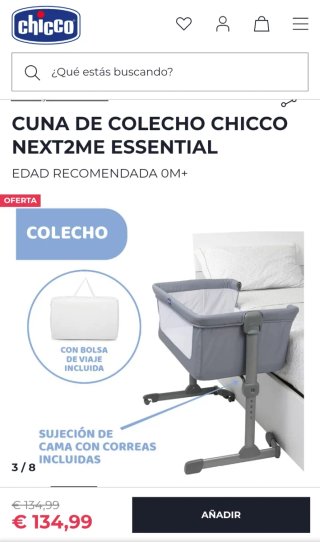Minicuna o Cuna colecho Chicco Next2Me