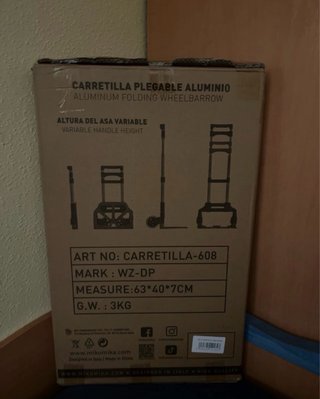 ¡PROMO HOY! Carretilla de mano plegable Nueva