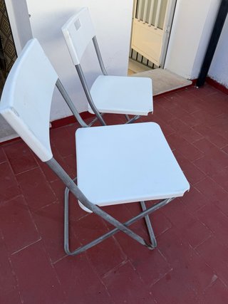 2 Sillas Plegables Blancas
