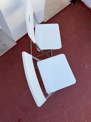2 Sillas Plegables Blancas