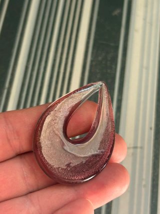 Colgante de cristal forma de lágrima Murano Glass