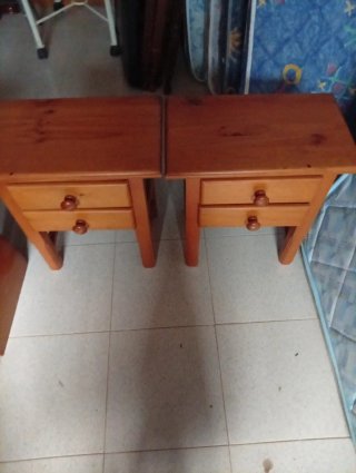 2 Mesitas de Noche Provenzal Madera
